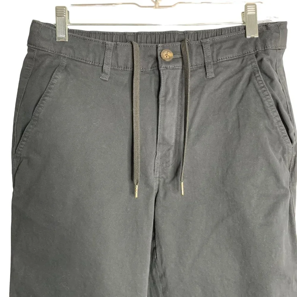 A Essentials Straight Fit Jogger Pants S Black Elastic Drawstring Pockets - Picture 4 of 8